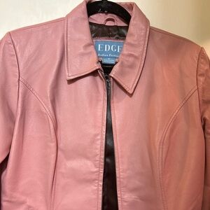 PINK LEATHER JACKET